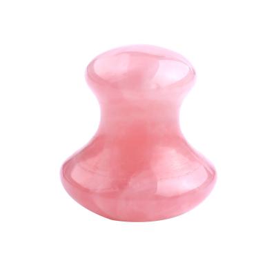 China High Quality Face Rose Quartz Mushroom Eye Massager Tool Mushroom Gua Sha Stone for sale