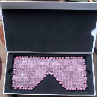 China EYE 100% Natural Rose Quartz Eye Mask Green Jade Eye Mask With Gift Box For New Year for sale