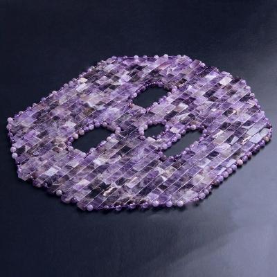 China Best Quality Purple Amethyst Face Veil Crystal Face Skin Care Tool With Gift Box for sale