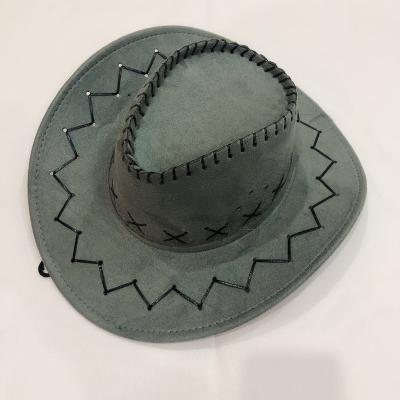 China Jazz Western Bucks Hat Outdoor Travel Sunshade Solid Color Casual Western Cowboy Hat for sale