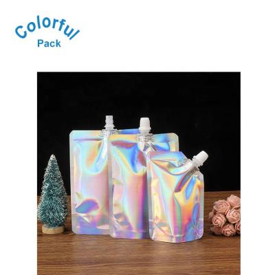 China Safety Customized Reusable Juice Drink Food Packaging Bag / Liquid Stand Up Spout Pouch for sale