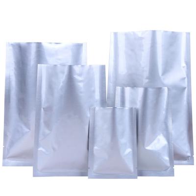 China Recyclable Flat Pouches Pure Aluminum Foil Pack For Snacks Nuts Coffee Three Side Seal Bag for sale