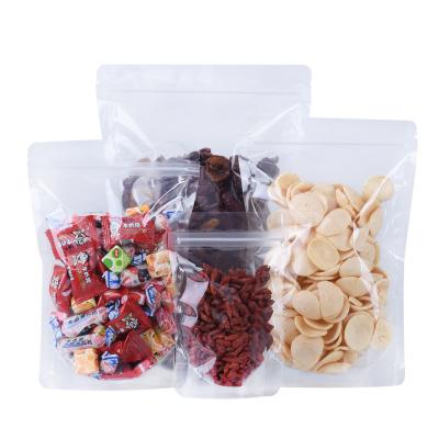 China Recyclable Clear Round Angle Plastic Packaging Bag With Pouches Holder Storage Food Zipper Notch Teardrop for sale