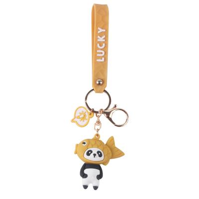 China Lovely Cute Cartoon Resin Animal Key Chain Charms Fish Headwear Cat Puppy Key Ring Doll Funny Car Key Chain Bag Hanging Pendant Gifts for sale