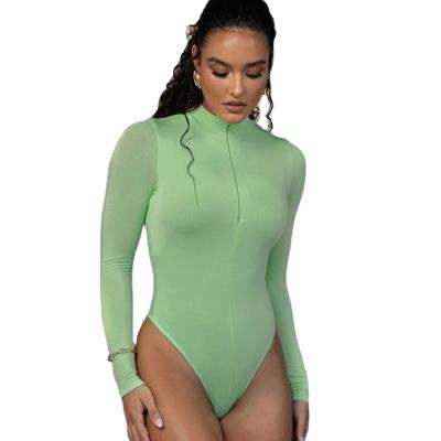 China 2022 new spring fashion slim QUICK DRY slimming zipper female one-piece wholesale one-piece wholesale for sale