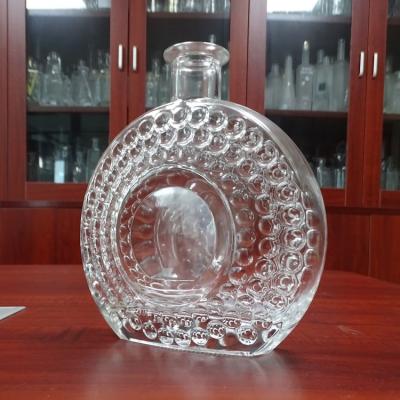 China Cork Top Glass Containers Brandy Xo Beverage Bottle 700ML Brandy Bottle for sale