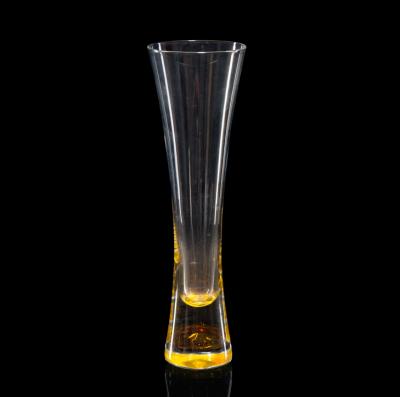 China KOREAN color sprayed champagne color glass yellow champagne glass cup for sale