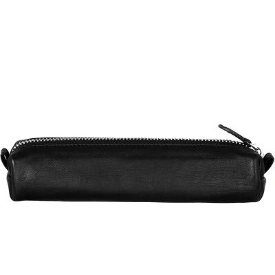 China Custom High Quality Leather Waterproof Zippered Pens And Pencil Case Holder Pouch Bag For Girls And Boys for sale