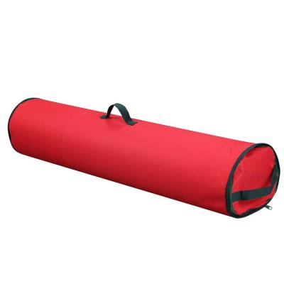 China Christmas Viable Holiday Wrapping Storage Bag With Handle Kraft Paper Tube Bag For Storing Gift Wrap Rolls for sale