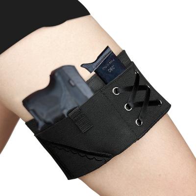 China Anti-slip Silicone Design Women's Self Defense Military Tactics Hide Carry Pistol Thigh Gun Holster Glock Holster for sale