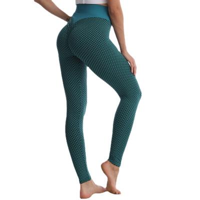 China High Waisted Tiktok Fashion Girl Sports Tights Fitness Seamless Gym Workout Yoga Pants High Waisted Honeycomb Compression Gaiters Yoga Pants For Women for sale