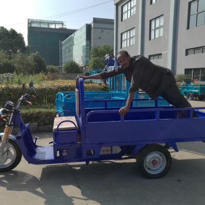 China 3 wheel steel electric china used cargo bike tricycle scooter with cabin for 1500W 2000KG cargo for sale