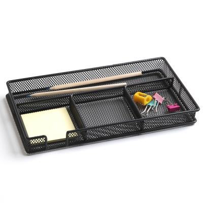 China Honor Metal Mesh Desk Organizer Desktop Office Stationery Office Supplies Storage Tray for sale