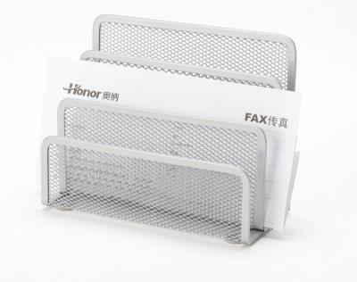 China Mail Sorter Honor Metal Mesh 3 Section Letter Rack Shelf Sorter Desk Office Supplies for sale