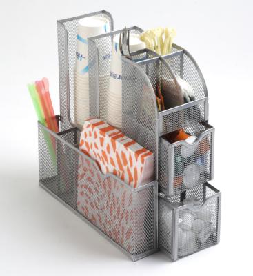 China Viable Breakroom Coffee Condiment and Accessories Organizer Cart for sale