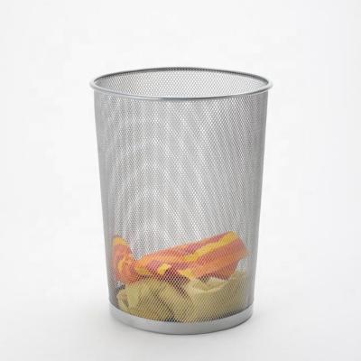 China Viable Metal Mesh Bin Trash Waste Basket 	Metal Mesh Organizer Without Lid for sale