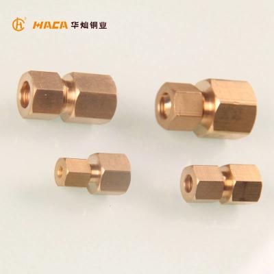 China 10mm Industrial Pneumatic Oil Gas Water Oil Gas Water Brass/Copper Gas Pipe Compression Fittings 10mm for sale