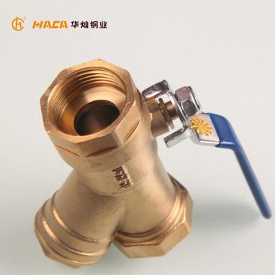 China General China manufacture dn15 Y Type General Brass Strainer Ball Valve With Union for sale