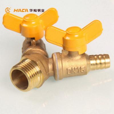 China General Standard Gas Brass Ball Valve With Butterfly Handle for sale