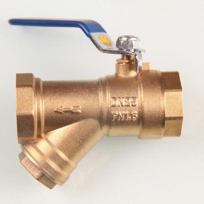 China General High Quality General Female Thread Y Strainer Ball Water Filter Brass Valve for sale