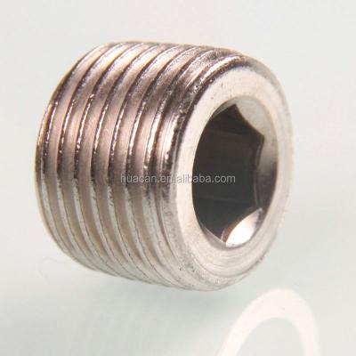 China BSPT Male Thread Brass Cavity HEX Brass Socket , Iron / Brass Bezel for sale