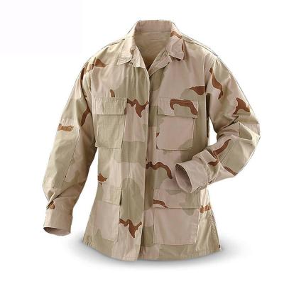 China Sand Color Military Uniform BDU Army Desert Anti-Static Military Uniforms for sale