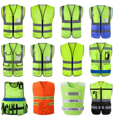 China 100% Polyester High Visibility Safety Military Reflective Vest Vest Safety Work for sale