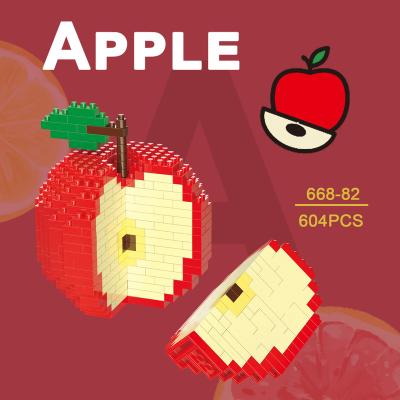 China Building Toy Fruit Series Compatible with Legoed DIY Assembling Micro Particle Building Blocks Sets Kids Gift for sale