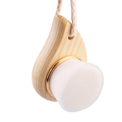 China For Facial Washing Brush Wooden Face Care Tools Clean Brush With Wooden Handle Soft Fiber Massage Washing Deep Cleansing Brush for sale