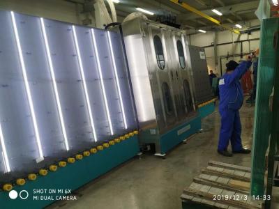 China 2000Mm Wasmachine van het Hoogte de Verticale Glas en Drogende Machine met 0.1mm Borstels Te koop