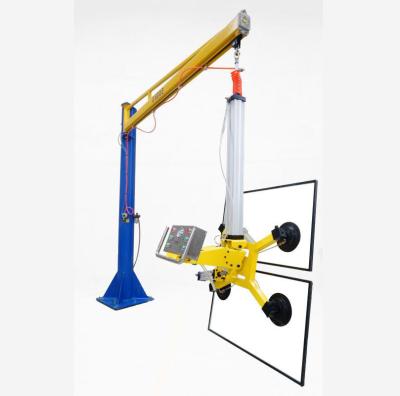 China Four Glass Suckers Column Jib Crane 4m Vacuum Hoist Lifting Systems for sale