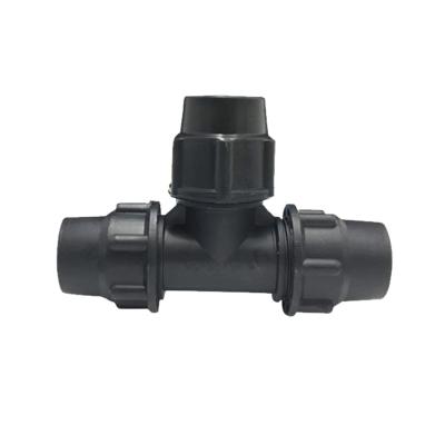 China PE100 YAGENE PE100 PE Water Pipe Quick Connecting HDPE Fittings Tee for sale