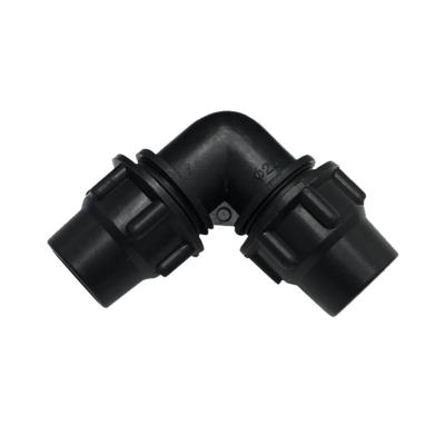 China PE100 YAGENE PE100 PE Water Pipe Quick Connecting HDPE Fittings Elbow for sale