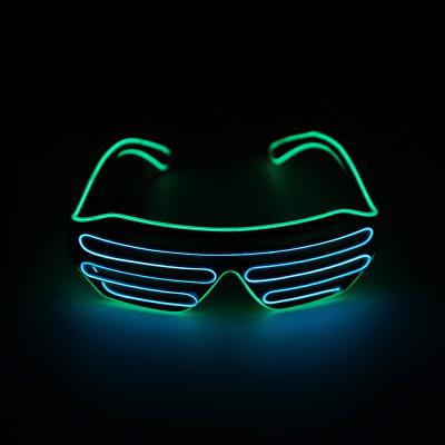 China Safety Comfortable Logo Flashing Led Glasses Custom 2021 Party Decoration Glasses for sale