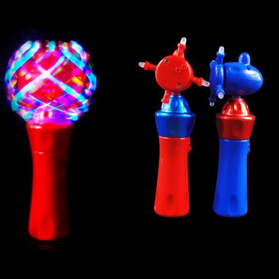 China Push the switch to turn the light on Paradise Toy LED Light Stick Seven Color Christmas Electric Rotating Light Toy for sale