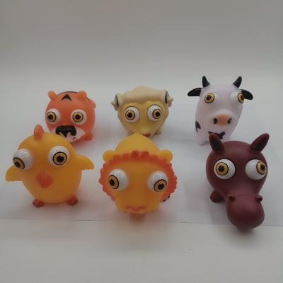 China Decompression Toy Anti-stress Educational Funny Toy Custom Squeeze Animals Eyes Vinyl Toys for sale