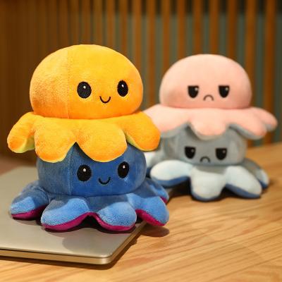 China Styles and colors are randomly assorted 2021 Customlized Frontier New Reversible Octopus Stuffed Plush Double Sided Spilled Octopus for sale