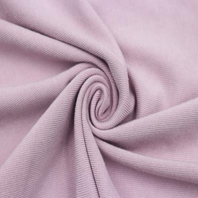 China 92%rayon 8%spandex plain high quality stretch rib knitted fabric textile for sale