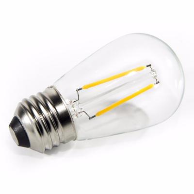 China Residential 24v 2W E27 S14 Led Filament Vintage Edison Plastic Shell Led Light Bulbs for sale