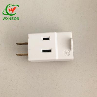 China 3 Way Plastic Multi Function LED Panel Lights White Electrical Prong Socket AC Outlet Home Use for sale