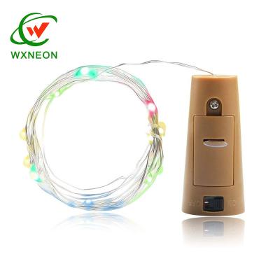 China Festival Decoration Indoor Wine Bottle Cork Lights 2M 20 LED Silver Wire Colorful Fairy Lights For Party Wedding Decor for sale