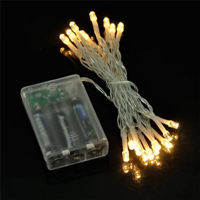 China Home Decoration 3AA 40 String Fairy Lights Battery Operated Led Christmas Lights For Wedding Party Holiday Lights for sale