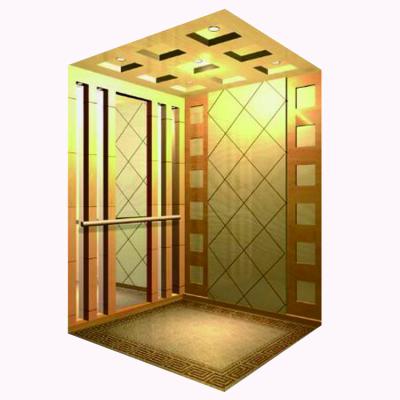 China Contemporary HOME ELEVATOR LITTLE GOLD MIRROR ETCHING MRL CUSTOMIZED 0.4 DESIGNS 1.0M/S DELUXE for sale