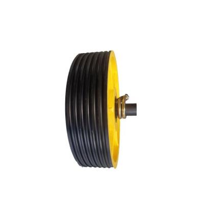 China With shaft & Professional Shaft Bearing Elevator Deflector Pulley Elevator Traction Deflector Safety Pulley Pulley for sale