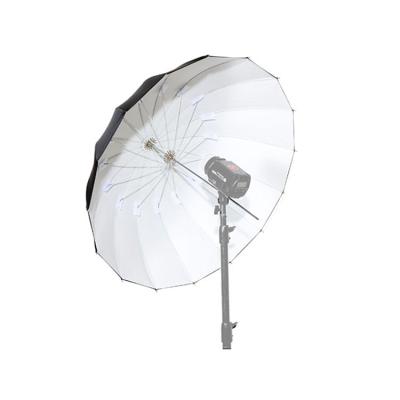 China Deep Parabolic Umbrella Inside White Outside Black Hexadecagon Umbrella Softbox Photography Prop for sale