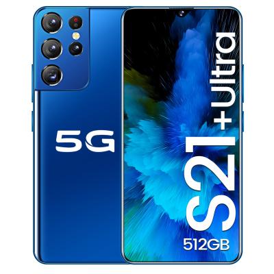 China Dual SIM Card S21+ U1tra 5G 7.3 Inch Smartphone 6800mAh 24MP+48MP 12GB+512GB Unlock Mobile Phones Global Version for sale