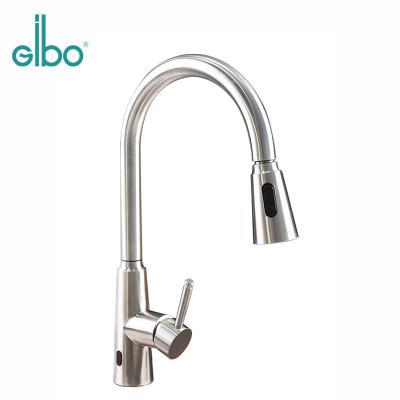 China Sense Faucets Classic Touchless Smart Pull Out 304 Stainless Steel Sensor Kitchen Faucet Sink Faucet for sale