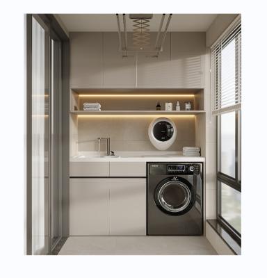 China Modern Modern Light Matte Grey Laundry and Bathroom Cabinets for sale