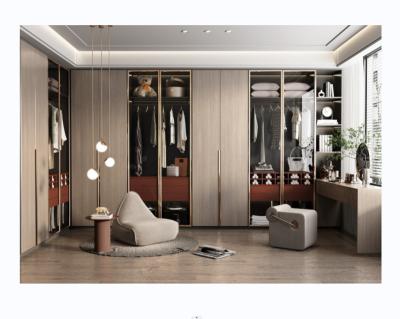 China Adjustable (other) 2023 new design closets cabinets custom 4 door  wardrobe bedroom set built in wardrobe for sale