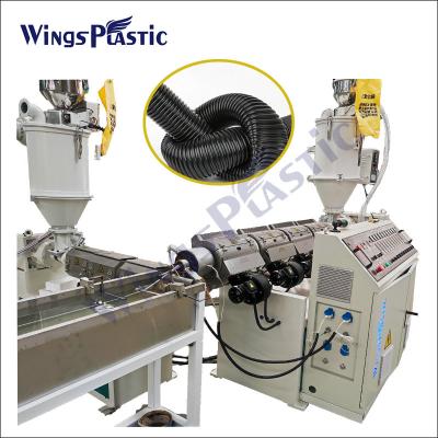 China Plastic EVA LDPE Vacuum Cleaner Hose Pipe Extrusion Machine Flexible Corrugated Pipe for sale